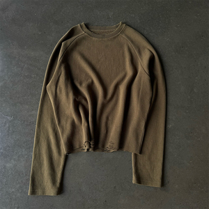 Custom Waffle Knit <span class=keywords><strong>térmica</strong></span> de <span class=keywords><strong>manga</strong></span> <span class=keywords><strong>larga</strong></span> raglán hombres camisetas térmicas de algodón Regular Fit Casual en blanco <span class=keywords><strong>Camiseta</strong></span> de <span class=keywords><strong>manga</strong></span> <span class=keywords><strong>larga</strong></span> - Product Image 4