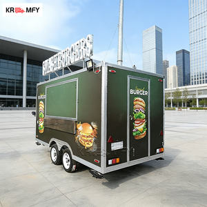 รถเข็นขายอาหารเคลื่อนที่อเนกประสงค์แบบลากจูง ทำจากไฟเบอร์กลาสและอะลูมิเนียม สำหรับขายฮอทดอกและอาหารจานด่วน - Product Image 3