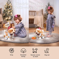 Jouets pour enfants Tumama, chien électrique en peluche, jouets en peluche doux en PP, chiots qui aboient et marchent, jouets interactifs pour chiens parlants à distance pour les tout-petits