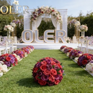 ดอกไม้ประดิษฐ์ทรงกลมสีชมพู กลิ่นกล้วยไม้และกุหลาบ สำหรับงานปาร์ตี้ - Product Image 1