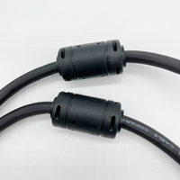 Kabel monitor komputer VGA HD15PIN kabel pria Putar kabel Video VGA dengan cincin magnet ganda 3 + 6 D-SUB 15P