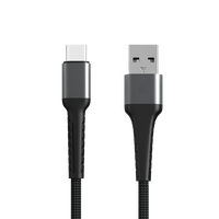 Nuevo Diseño de Cable Trenzado de Aleación de Aluminio Tipo-C de 1.2M para Computadora, Cámara, Impresora y S26/S23 con Carga Rápida de 5A