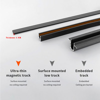 Lampes sur rail magnétiques ultra minces de 0.5cm Conception de lampe à LED Lumière magnétique Montage en surface Éclairage intérieur