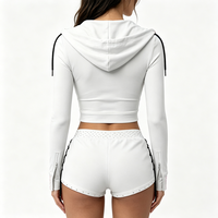 Ensemble short deux pièces vintage léopard brodé pour femme, coupe régulière, séchage rapide, idéal pour le quotidien – Nouvelle collection été-automne, vente chaude