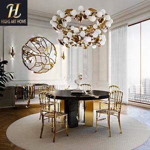 Portugal moderne lumière luxe Art gourde Festival <span class=keywords><strong>chaise</strong></span> en laiton salon de haute qualité <span class=keywords><strong>chaise</strong></span> de <span class=keywords><strong>salle</strong></span> à <span class=keywords><strong>manger</strong></span> unique pour Villa <span class=keywords><strong>salle</strong></span> à <span class=keywords><strong>manger</strong></span> - Product Image 4