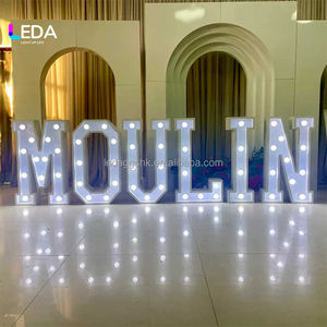 LEDA Letras Luminosas Metálicas Blancas de Alta Venta para Decoración de Fondo de Bodas y Fiestas, Ideales para Publicidad en Centros Comerciales - Product Image 4