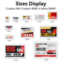 HIPOINK Fábrica al por mayor 2,66 pulgadas E Paper DIY Etiqueta de precio digital Sistema ESL Etiquetas de estante electrónico de cuatro colores