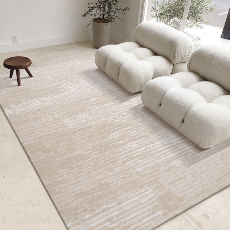 2023 Home living room rug large plain rugs waterproof and stain-resistant cream wind rug and carpet modern minimalist carpet