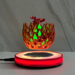 New Design Magnetic Levitation Egg Lamp Red Blue Color Egg Art Decor Levitating <b>Floating</b> Dragom Egg Light Home Decor - Product Image 3