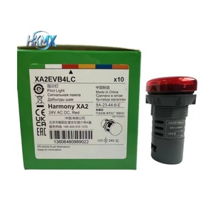 Lampe pilote industrielle XA2EVB4LC 24V AC/DC, voyant LED rouge, IP65, installation sur panneau, durée de vie de 40 000 heures, à brancher - Product Image 1