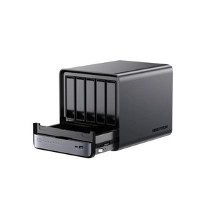 MINISFORUM N5 Pro NAS Mini PC Ry-zen AI 9 PRO 370 5 baies HDD + 3 baies SSD DDR5 ECC OCuLink 2xUSB4 10G+5G 2xLANs Serveur domestique - Product Image 4