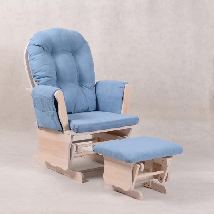 Pale Blue Velvet Nursery Chair Light Blue Nursery Rocking Chair