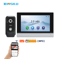 XINSILU kartu IC interkom telepon pintu Video dua arah kontrol aplikasi Tuya sistem IP POE layar sentuh kualitas tinggi dan harga murah