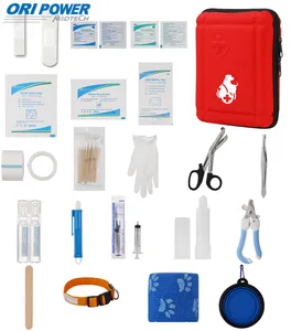 oripower promotion hot selling first aid kit with medical supplies for pets dog cat animal use
