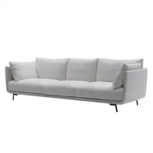 Moderne Luxus nordische Sofa-Set für Wohnzimmer, zu Hause schlichtes Design, Stoff Couch, weiß, 2-Sitzer, Möbel