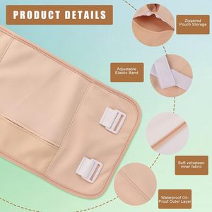 Juego de 2 compresas de aceite de ricino con velcro, de algodón orgánico y franela, para desintoxicación hepática, pérdida de peso, <span class=keywords><strong>estreñimiento</strong></span> <span class=keywords><strong>e</strong></span> <span class=keywords><strong>inflamación</strong></span> - Product Image 3