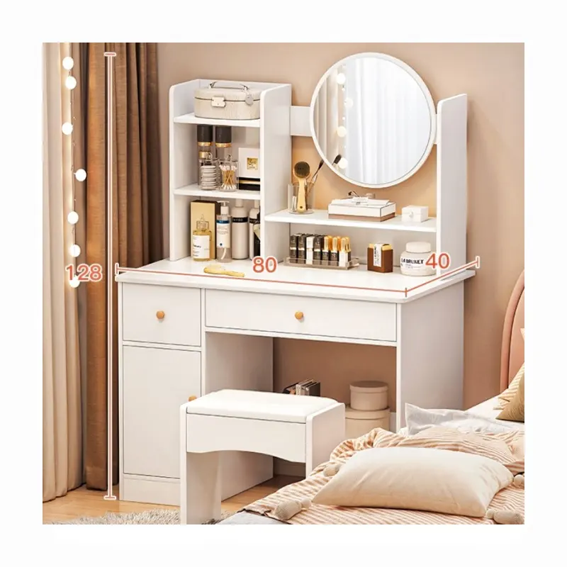 Espelho com tela de toque moderno mais vendido, penteadeira, gaveta, armário, mobília de quarto