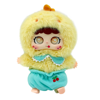 Peluches avec yeux tournants personnalisées Panda visage en vinyle porte-clés mini boîte aveugle en peluche jouet flexible bras jambe Animal en peluche pour pendentif de sac