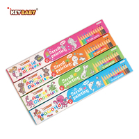 Ensemble de crayons de couleur Keybaby en gros, 12 couleurs, rouleaux de papier géants pliables pour la peinture, le coloriage et le dessin, jouet de papeterie pour enfants