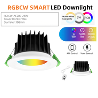 Éclairage Intelligent pour Plafond Zigbee WiFi CCT Tuya, Spots LED Encastrables ou en Saillie RVB IP54
