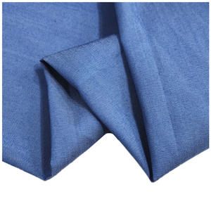 人気ブランドインディゴブルーツイル染めジャン生地快適ハイカラー留め具ポリコットンストレッチデニム生地ズボン用 - Product Image 2