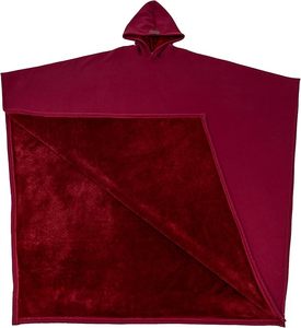BLOSSOMREST <span class=keywords><strong>Eden</strong></span> – Cape à capuche rayée lestée imperméable, ultra-douce avec doublure en fausse fourrure – Utilisation extérieure 3 saisons pour enfants - Product Image 1