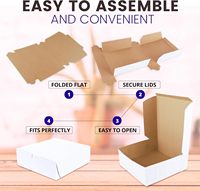 Boîte en carton kraft blanc en gros pour pâtisseries, emballage alimentaire, gâteaux, beignets, cupcakes, bonbons, pain, boîte cadeau