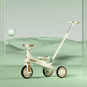 Vélo d'équilibre léger pour bébé pour enfants Tricycle en plastique masculin et féminin avec poignée de poussée peut s'asseoir ou s'allonger - Product Image 5