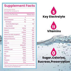 Poudre d'électrolytes OEM pour marque privée, sachet <span class=keywords><strong>sans</strong></span> sucre, végétalien, biologique, hydratant - Product Image 2