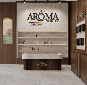 Luxury Perfume Shop Design Modern Beauty Cosmetic Shop Stand Custom Perfume Display Counter - Product Image 1