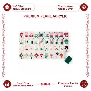 Jeu <span class=keywords><strong>de</strong></span> Mahjong américain professionnel <span class=keywords><strong>de</strong></span> qualité supérieure, jeu social, ensemble en acrylique écologique, 160 tuiles pour 4 joueurs, tournoi <span class=keywords><strong>de</strong></span> club - Product Image 2