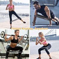 Set de Bandas de Resistencia Zakerda OEM de Látex Natural para Glúteos, Mini Bandas Elásticas Circulares para Fitness, Gimnasio y Entrenamiento en Casa, en Gris y Negro con Logo Personalizado