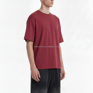 Custom Men's 230gsm Blank Logo 100%Cotton Fog Color Dtg Puff Printing Plain Oversize <b>tshirt</b> T-shirt HeavyWeight T Shirt For Men - Product Image 1
