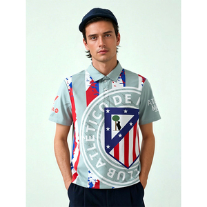 Camiseta del Club Atlético de Madrid, Tejida en Poliéster, con Logotipo Estampado, Talla Grande, de Secado Rápido, Diseño Moderno Unisex para Hombre y Mujer - Product Image 3