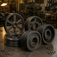 Pulley Besi Cor Besar yang Dapat Ditukar, Standar ANSI 3V 5V 8V, Alur Vee, Dapat Disesuaikan OEM