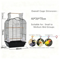 Cage d'élevage d'oiseaux carrée en acier inoxydable avec surface peinte, fermeture à poussoir, toit ouvrant et motif à pois en plastique – Vente chaude, en stock