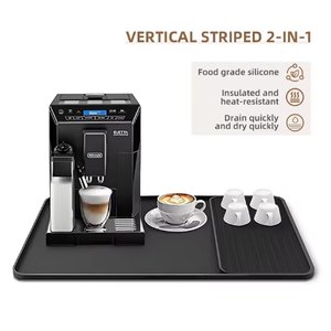 Multi-functional Non-Slip Cafe Maker <b>Mat</b> Kitchen Dish Hot Pads <b>Silicone</b> Coffee Machine Countertop <b>Mat</b> With Detachable Drying <b>Mat</b> - Product Image 4