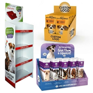 Rak <span class=keywords><strong>Display</strong></span> Kardus Produk Makanan Hewan Peliharaan Daur Ulang Khusus untuk Iklan dan Promosi Toko Perawatan Hewan Peliharaan - Product Image 1
