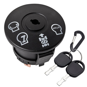 Interrupteur à clé de démarrage pour tondeuse Husqvarna 532193350 en plastique noir avec 2 clés pour démarreur de tracteur - Product Image 2