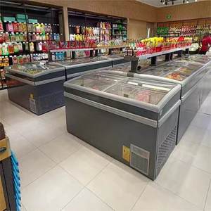 Refrigerador Comercial para Supermercado, Vitrina de Alimentos Congelados, Isla de Exhibición Superior, Congelador Combinado con Refrigerador para Carnicería - Product Image 6