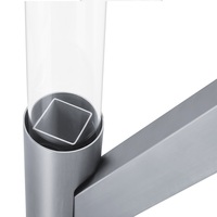 Poêle à granulés d'extérieur autoportant en acier inoxydable 304 avec tube de verre pour vision de flamme, coupe-vent et alimentation par gravité, vente en gros