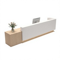 Table de réception d'hôtel, comptoir de caisse, design minimaliste moderne en MDF peint, nouveau style, luxe léger