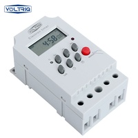 VOLTRIQ saklar Timer dapat diprogram, rel Digital 12V 24V 48V 110V 220V Dc untuk penggunaan listrik