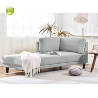 Freizeit Stil Neuheit High Density Schaum kissen Single Fabric KD Chaise Longue mit Holzbeinen Single Apartment Use