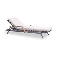 Ensemble de table basse et canapé d'extérieur en rotin moderne avec structure en alliage d'aluminium, résistant à l'eau, pour patio, cour, villa et jardin