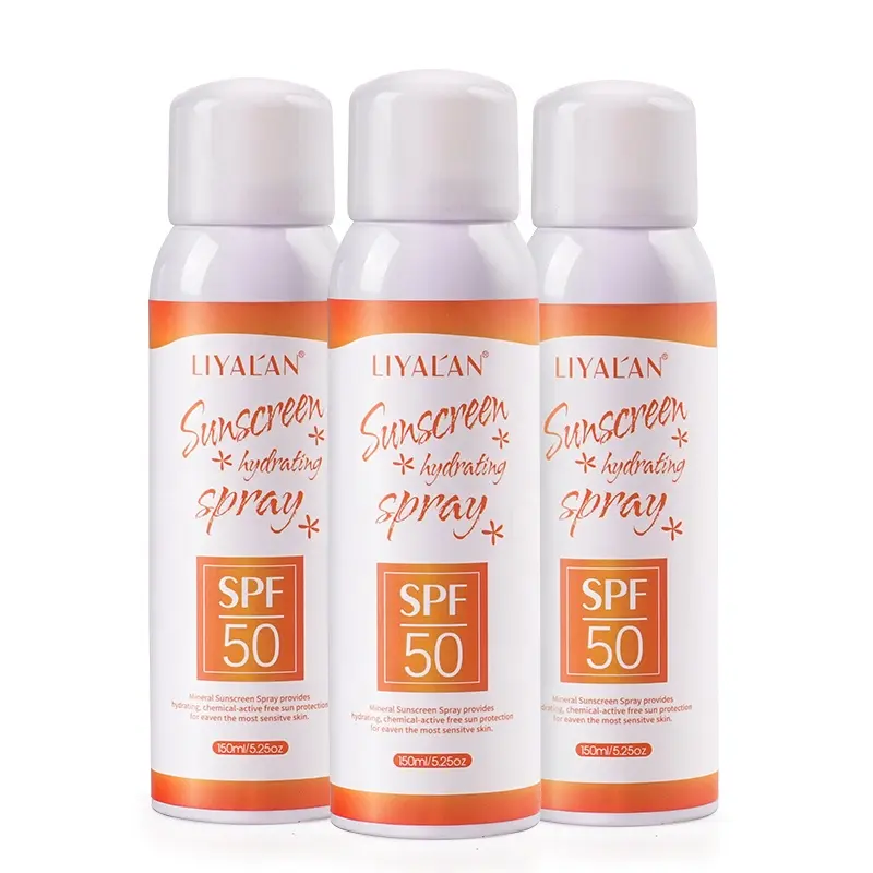 Semprotan tabir surya SPF 50, Label pribadi tahan air tahan keringat tahan lama pelindung matahari