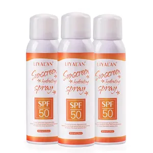 Spray de protection solaire SPF 50 de marque privée imperméable à l'eau et à la transpiration longue durée