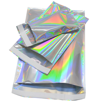 Enveloppes poly holographiques personnalisées avec logo du fabricant, imperméables, auto-adhésives, OEM, DTC, QC pour chaussures et chaussettes, couleur personnalisée