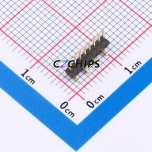 X1311WVS-08J-C40D42R2 Pin Header SMD,P=1.27mm,Horizontal Mount Connector ( Pin Structure: 1x8P )( Pitch: 1.27mm )( Row Spacing: - Product Image 1