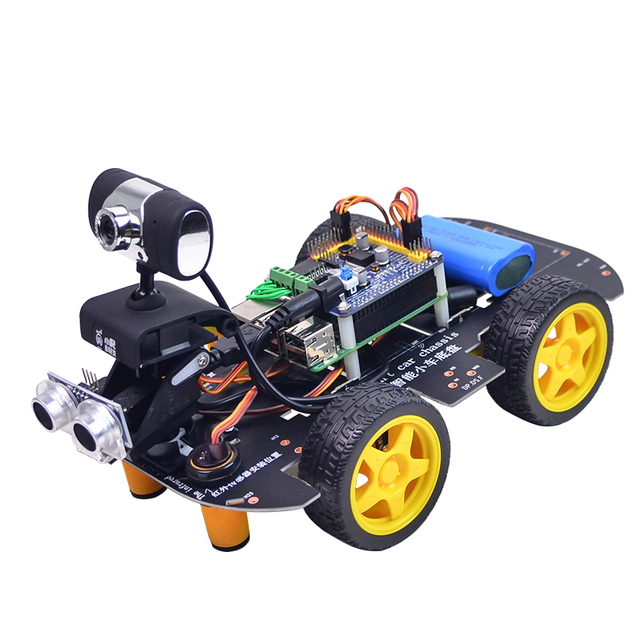 Raspberry PI 4 generation 4B/3B+ WiFi  video intelligent car patrol obstacle avoidance learning robot
